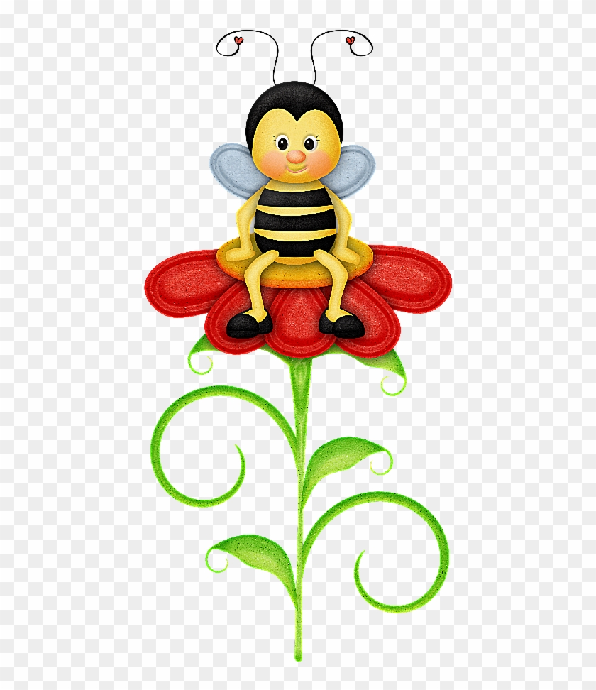 Bee Sitting On A Flower - Abelha Na Flor Png #286325