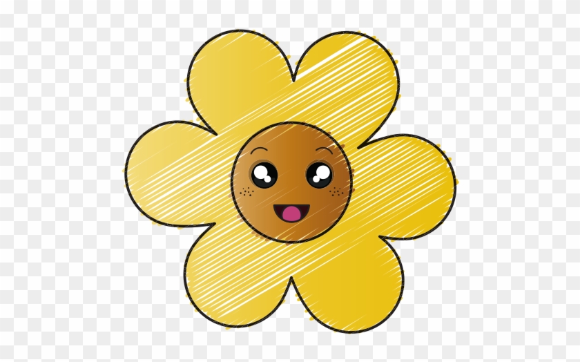 Cute Flower Decorative Kawaii Character - Cartoon #286334