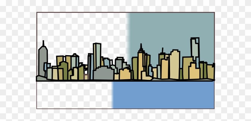 Melbourne City Skyline Silhouette #286396