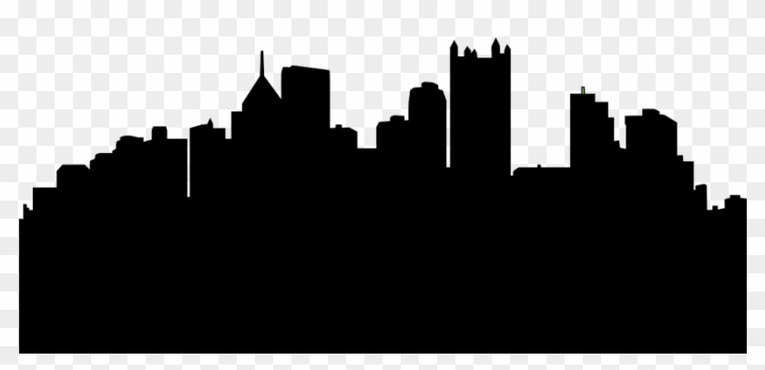Pittsburgh Skyline Silhouette Clip Art - Pittsburgh Skyline Silhouette Clip Art #286421
