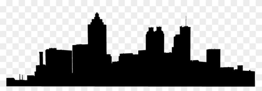 Atlanta Skyline Silhouette Clip Art - Atlanta Skyline Silhouette #286443