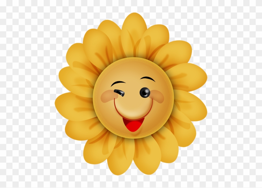 Happy Sunshineflower Clipartsmiley - Smiley Face Flower Clipart #286469