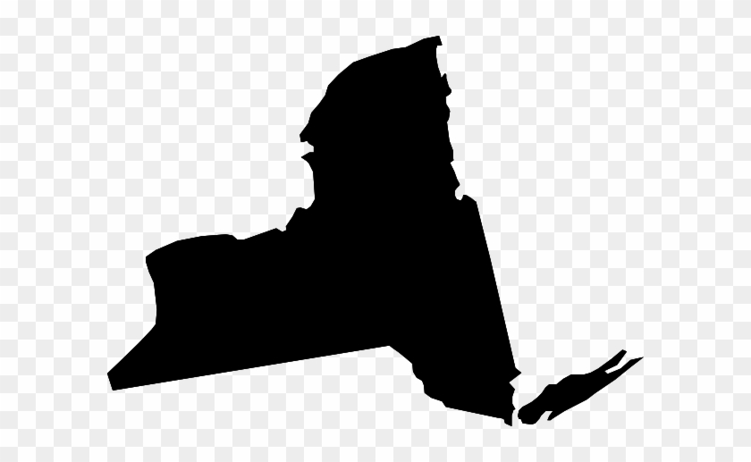 New York Black State Shape Clip Art - New York Black State #286509