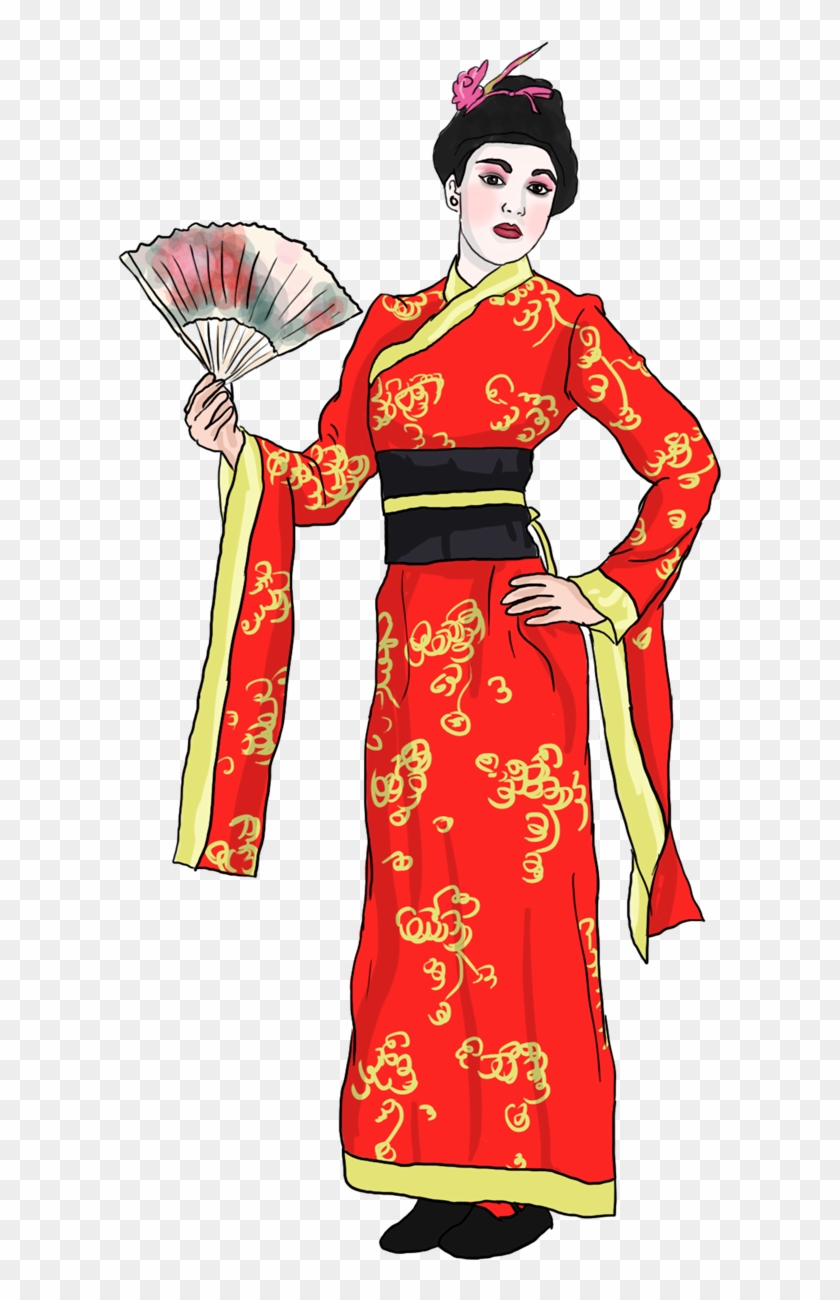 Chinese Clipart - Geisha Costume #286520