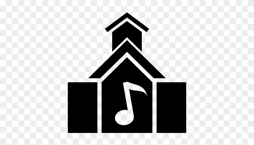 Music School Building Vector - Music School Icon Png #286564