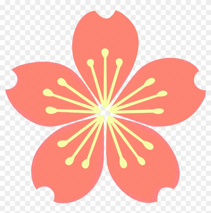 Clipart - - One Cherry Blossom Flower Icon Transparent #286705