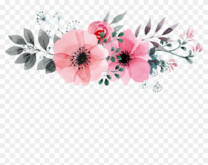 Watercolor Painting Flower Drawing Fl Design Hand Drawn - Happy 50th Birthday: Birthday Party Guest Book [book] #286825