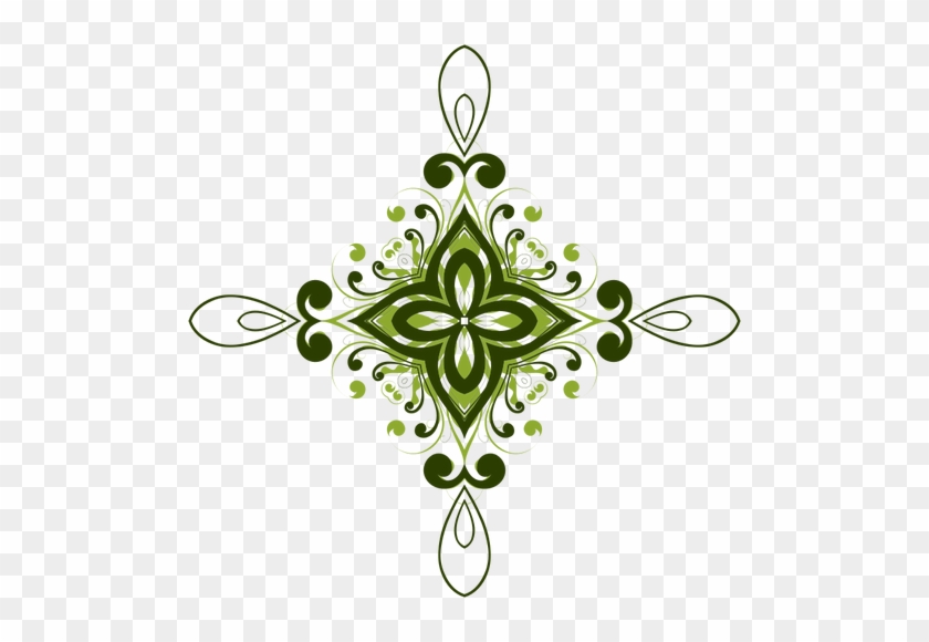 Stylized Green Flower Vector Drawing - Design Clip Art Png #286848