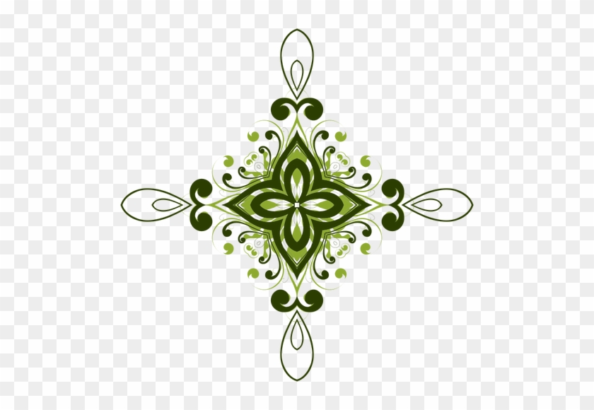 Stylized Green Flower Vector Drawing - Design Clip Art Png #286848