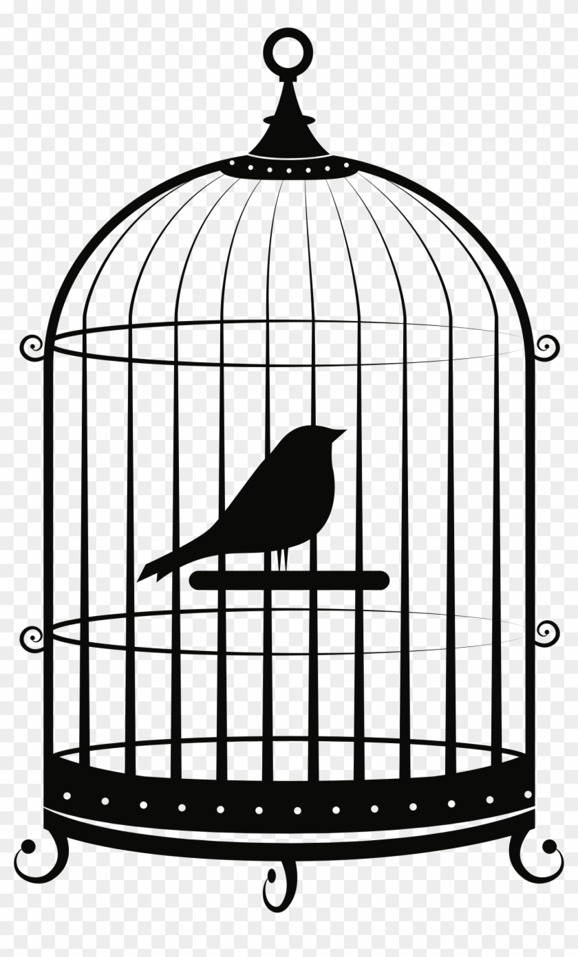 Clipart Bird In Cage - Bird Inside The Cage #286874