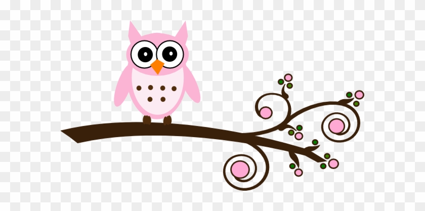 Pink And Green Owl Clip Art - Twin Girl Clip Art #286901