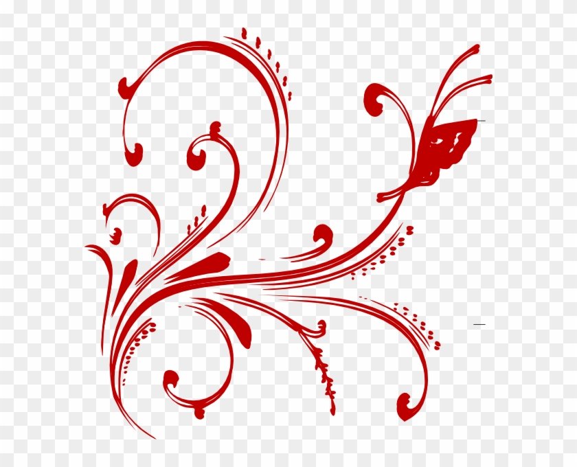 Red Floral Vector Png #286918