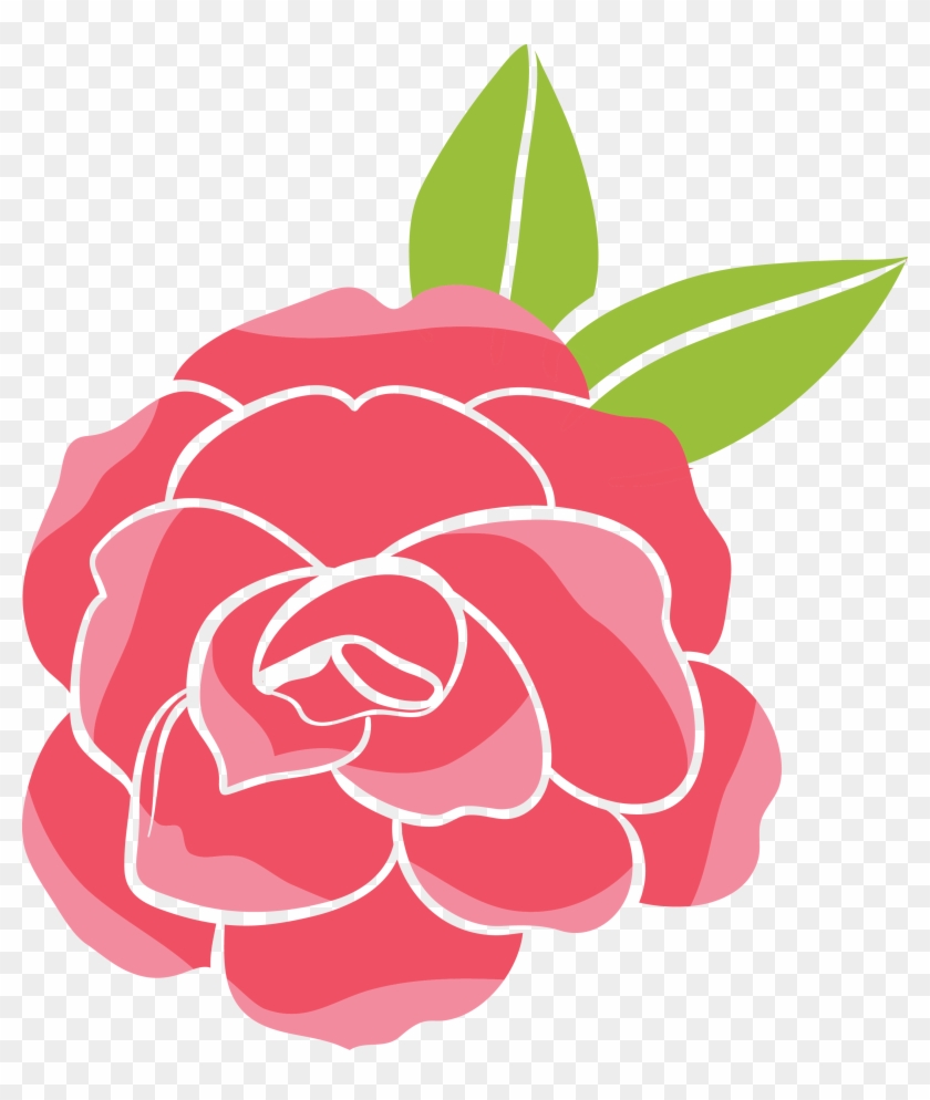 Garden Roses Beach Rose Cartoon Clip Art - Cartoon Rose Art Png #287002