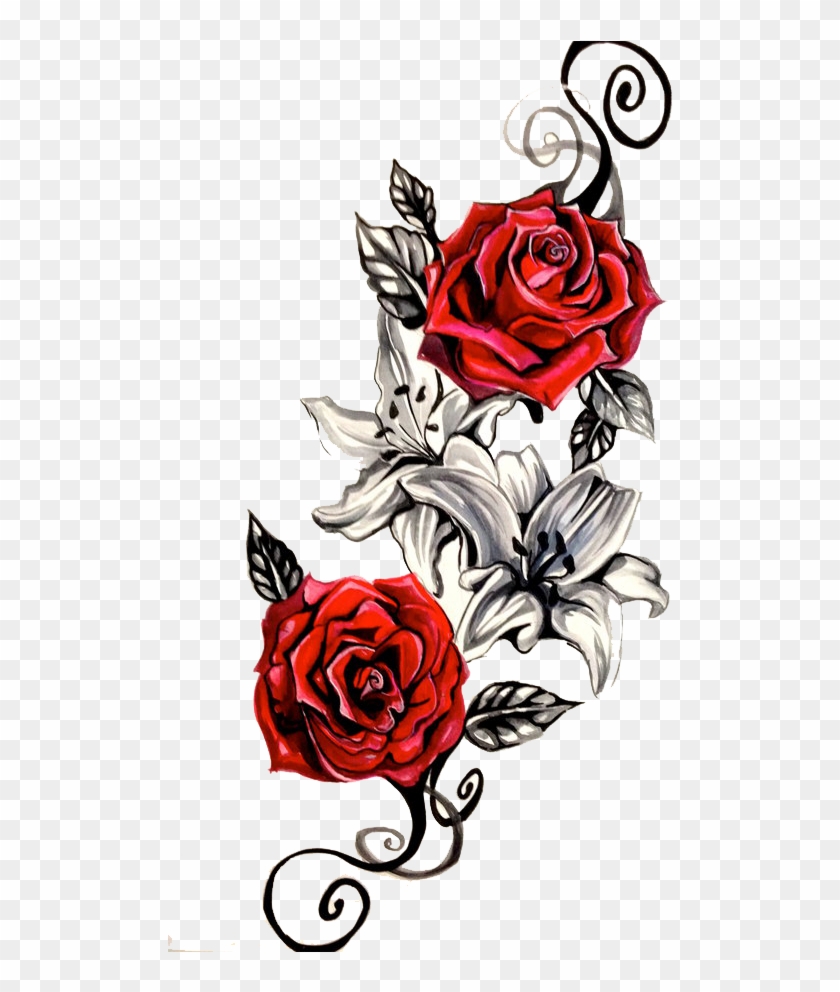 Tattoo Clipart Rose - Rose Tattoo Png #287007