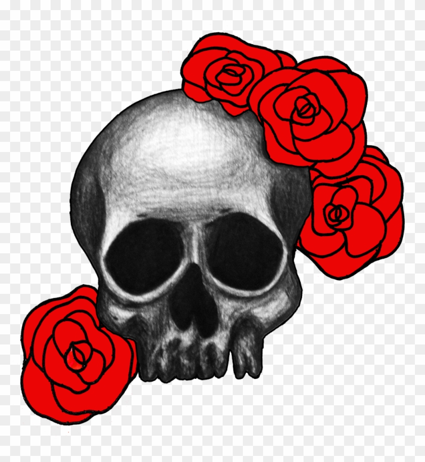 Skull With Roses Julie Erin Designs - Skull With Roses Transparent #287036