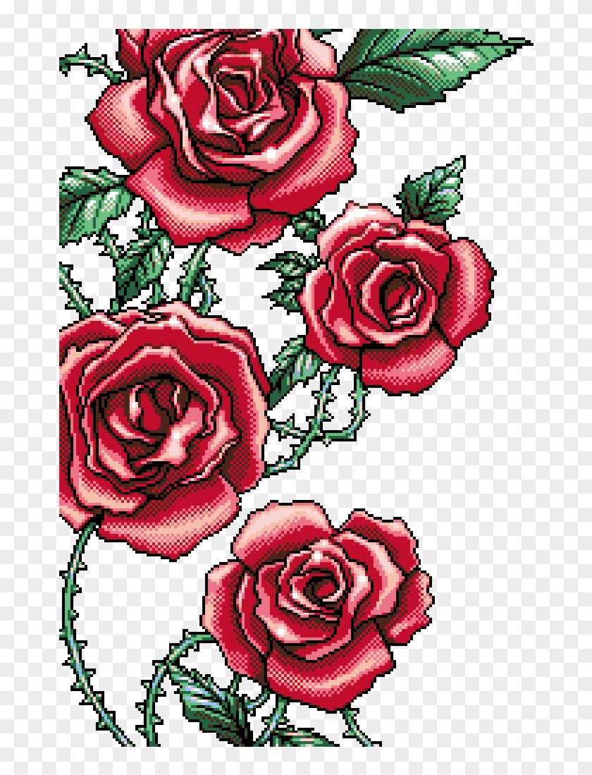Pixel Art - Roses - Aesthetic Pixel Roses #287062