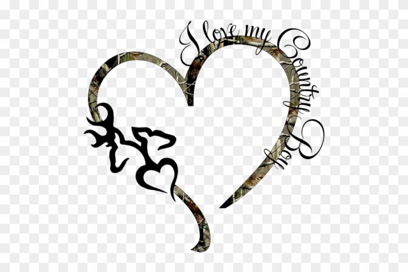Next Tattoo Minus The I Love My Country Boys - Buck And Doe Heart - Free  Transparent PNG Clipart Images Download