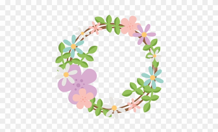 Spring Wreath Scrapbook Cut File Cute Clipart Files - Spring Wreath Clipart #287138