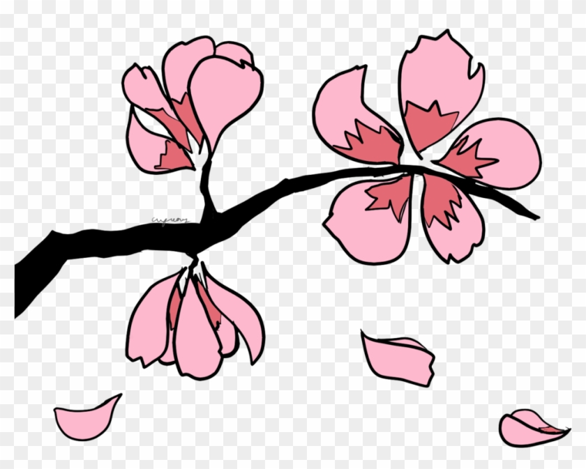 Sakura Branch Clipart By Cupreous - Sakura Branch Clipart #287141