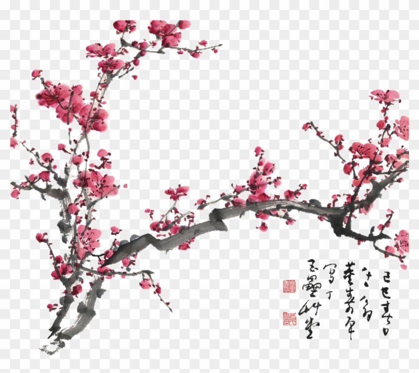 Ume Blossom Clipart Transparent - Plum Blossom Chinese Painting #287201