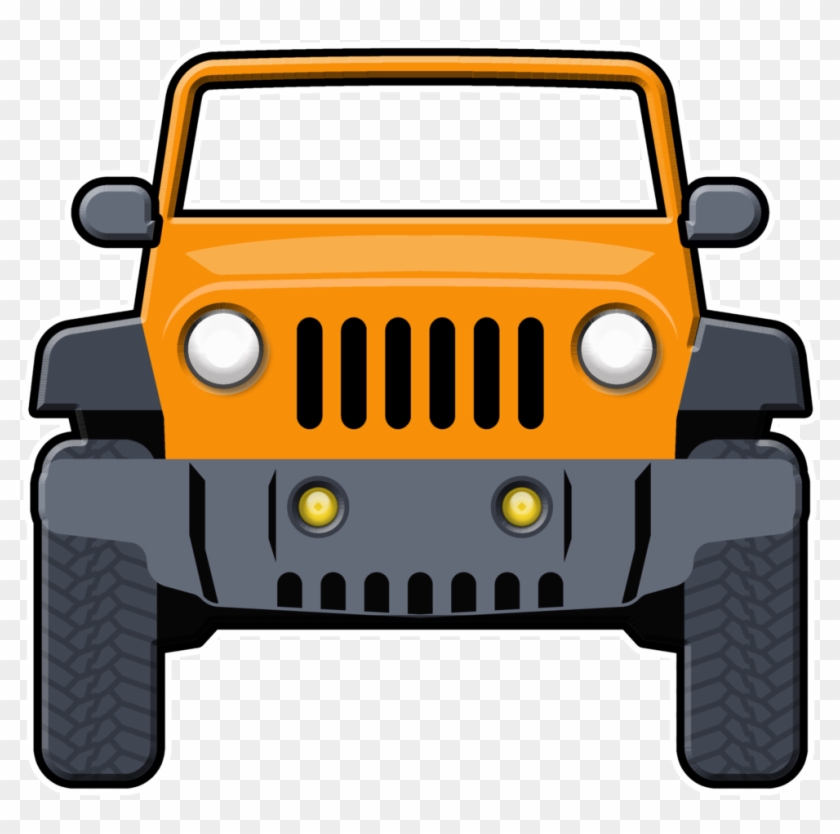Jeep Wrangler Car Clip Art - Orange Jeep Clipart #287285