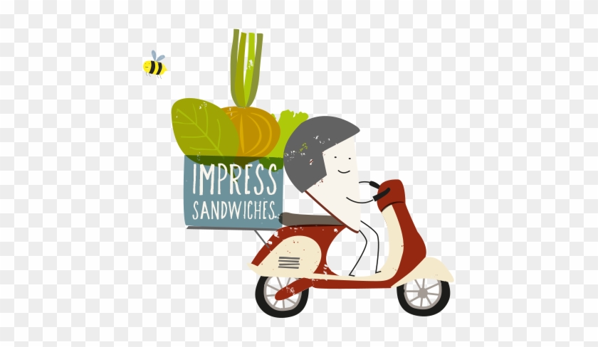Delivery - Delivery Of Sandwiches Cartoon #287339