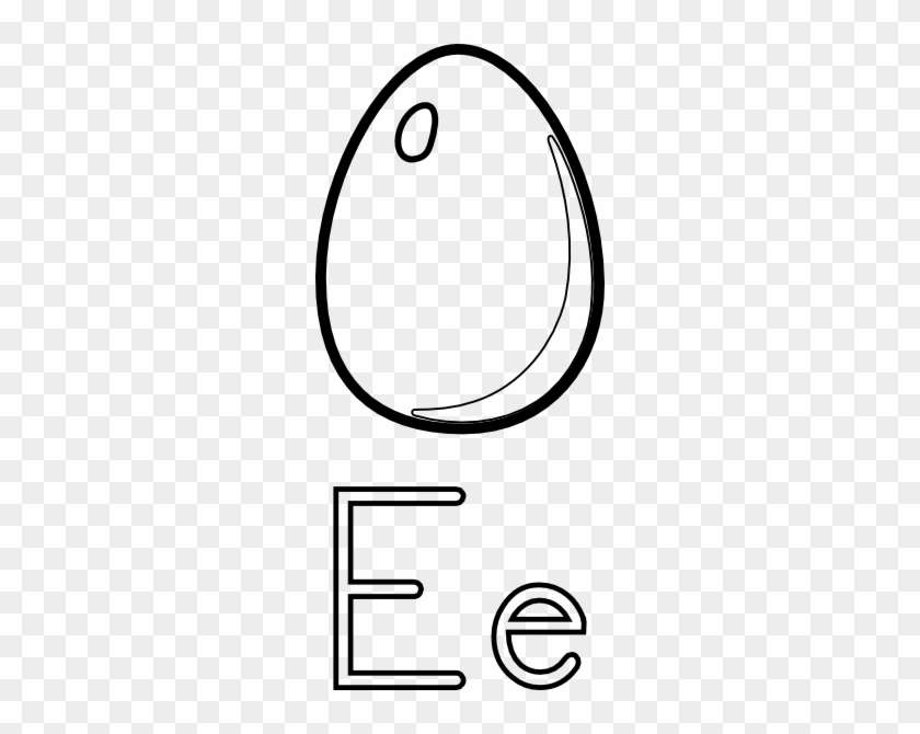 E Is For Egg Clip Art At Clker - Egg Clipart Black And White #287349