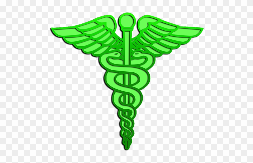 Medical Green Caduceus Logo Symbol Clip Art - Caduceus Green #287496