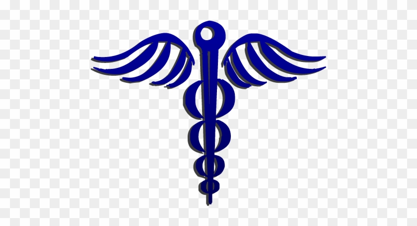 Blue Caduceus Medical Symbol - Caduceus As A Symbol Of Medicine #287500