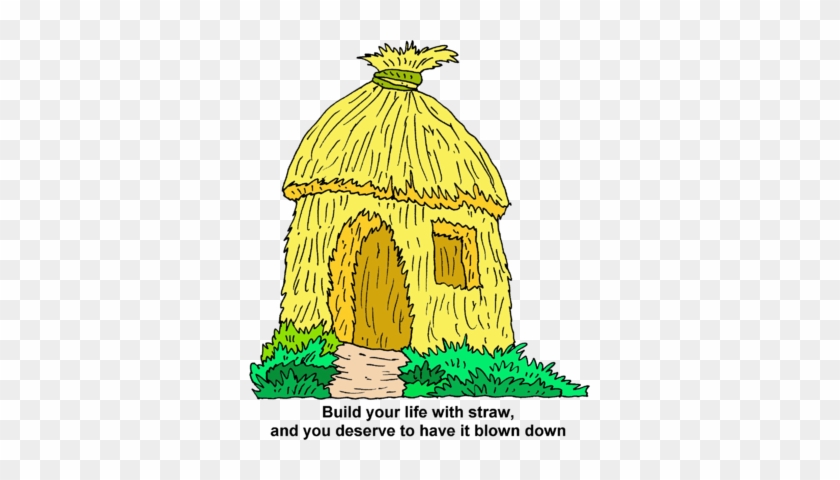 Straw House Clip Art - House Made Of Straw Cartoon #287554
