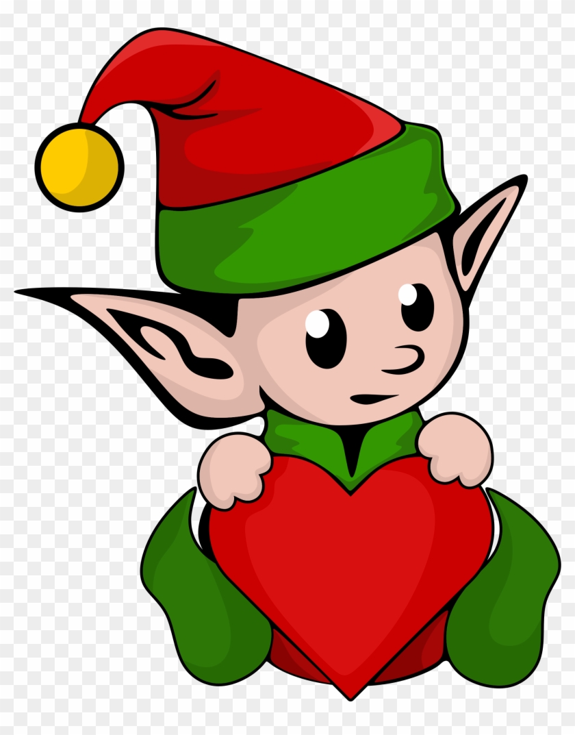 Clipart - Elf With Heart #287706