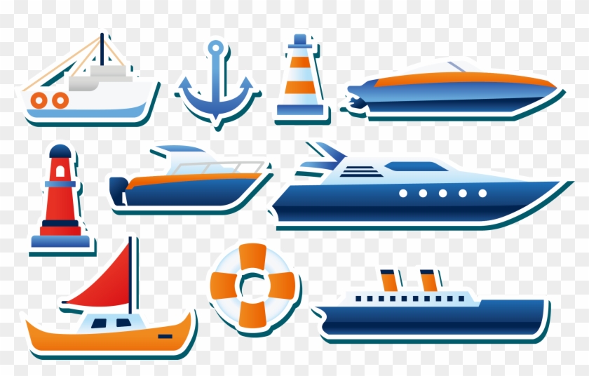 Yacht Euclidean Vector Sticker Clip Art - Yacht Euclidean Vector Sticker Clip Art #287781