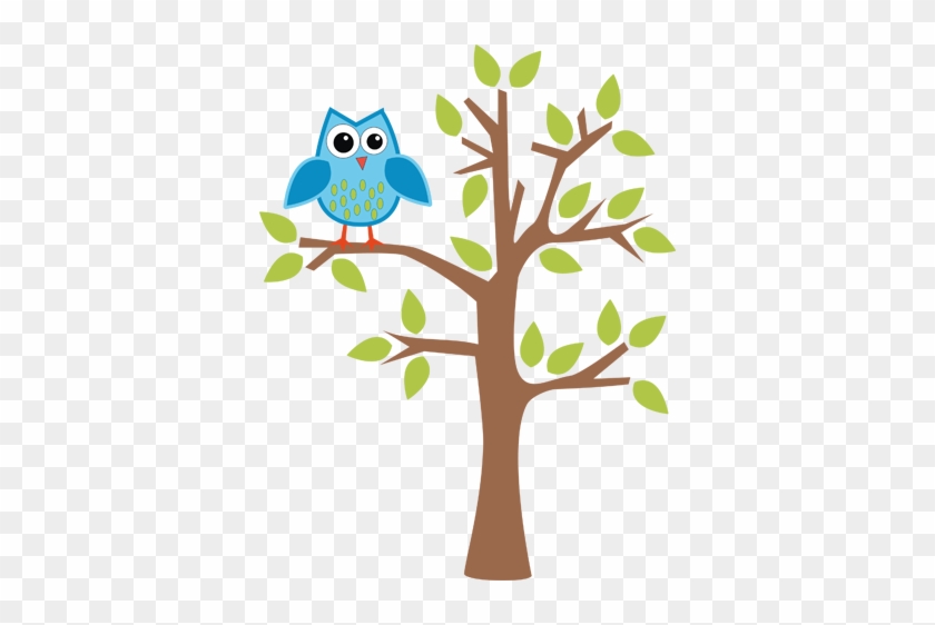 Vinilo Decorativo Infantil Mocho Azul En Árvore - Buho En Un Arbol #287863