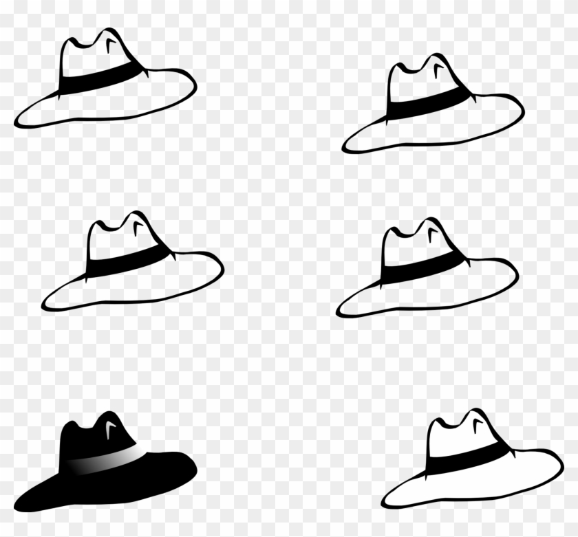 Hat Black And White Black And White Clipart Hat Clipart - Six Hats #287913