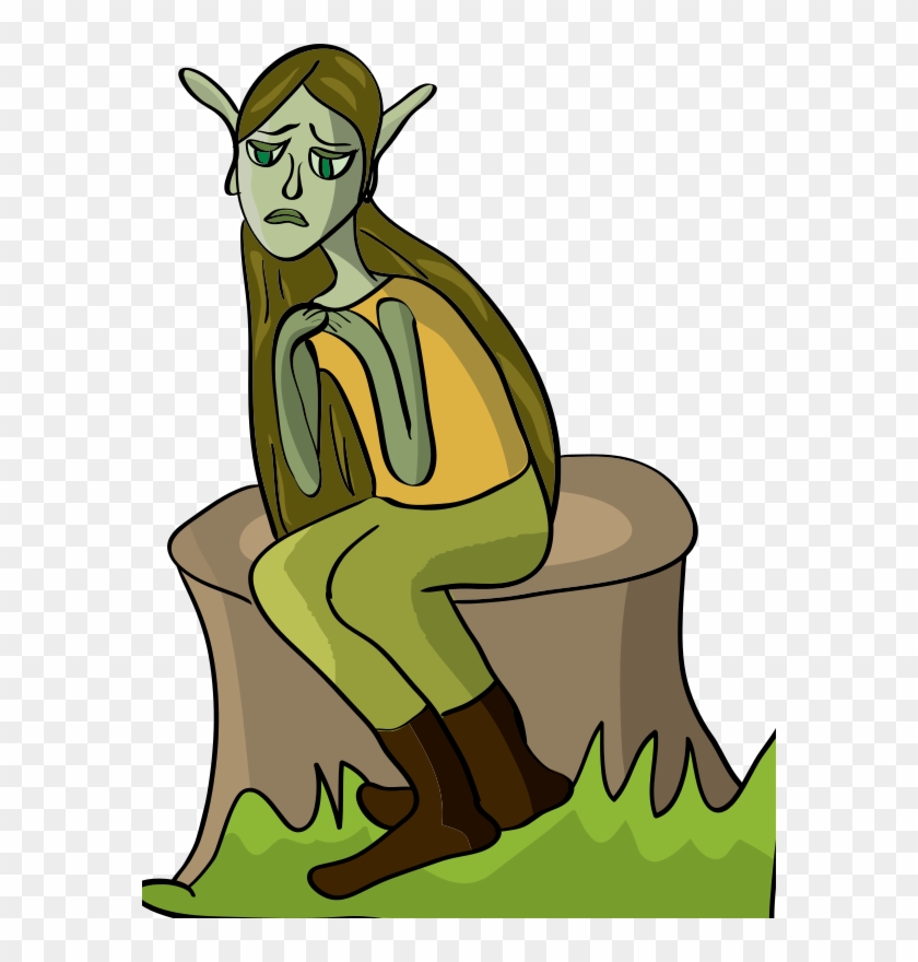 Sad Elf Clipart - Sad Elf Clipart #287944