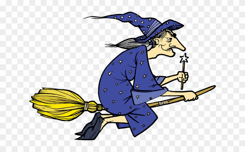 Witches - Old Witch On A Broom #287945