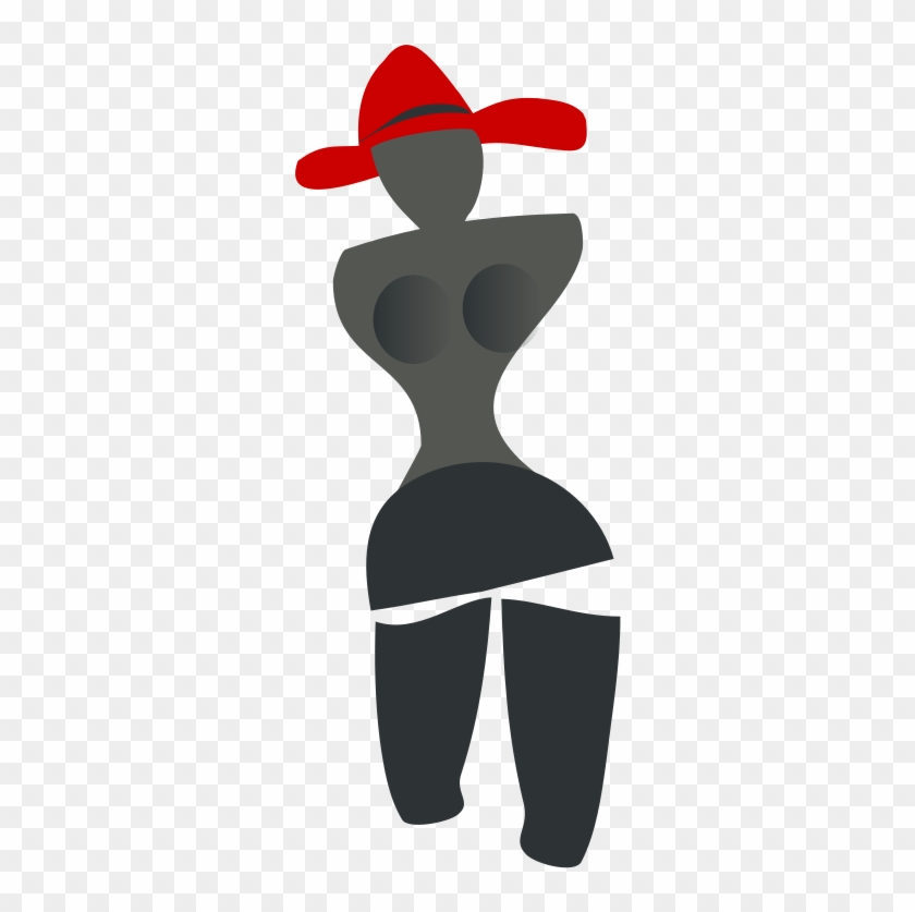 Free Woman With A Red Hat - Illustration #288014