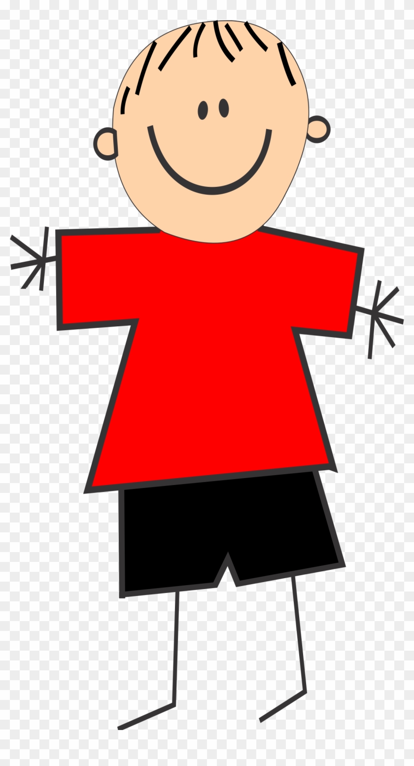 With Red Shirt - Boy With Red Shirt Clipart #288122