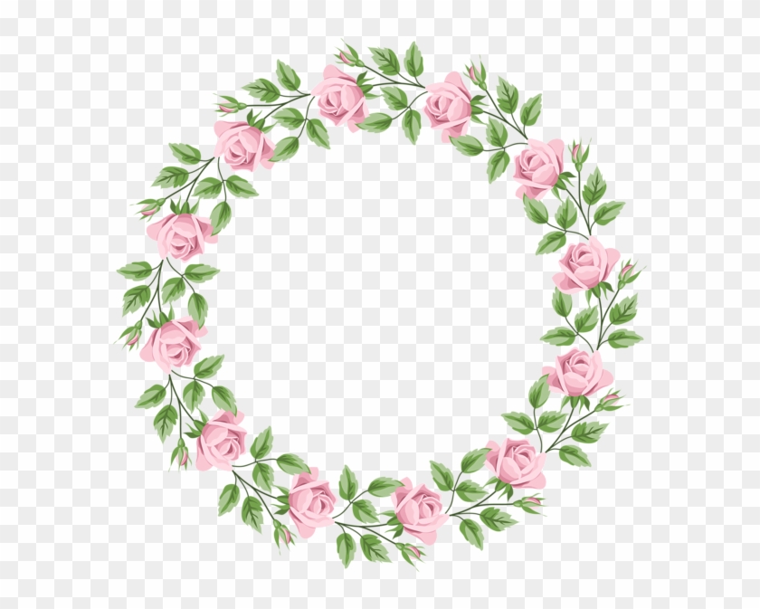 Imágenes De Flores Decorativas - Pink Rose Border Png #288159