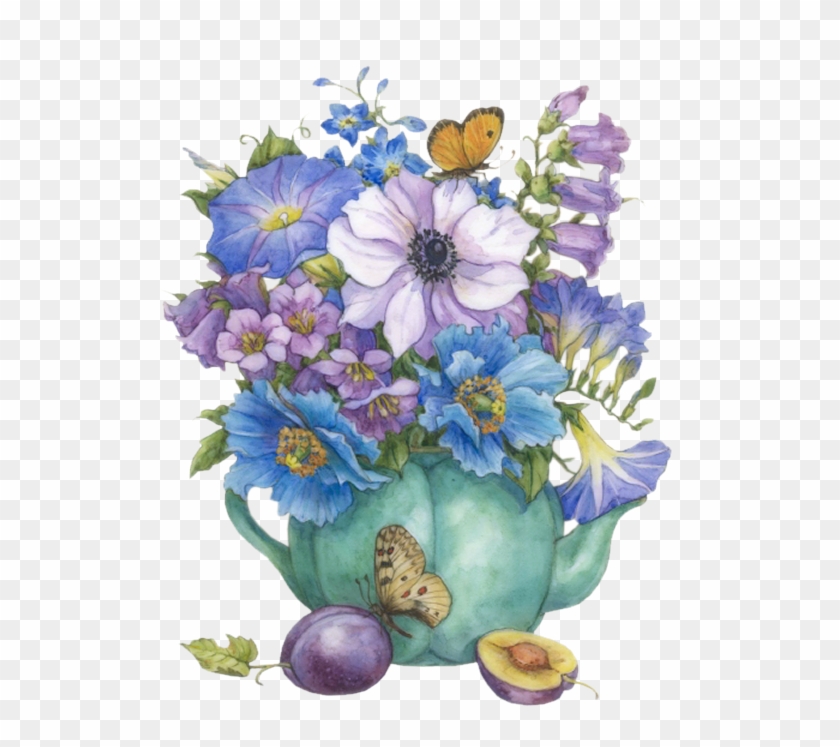 Flores Pintadas, Cuadros Flores, Dibujo De Flores, - Flowers And  Butterflies - Free Transparent PNG Clipart Images Download