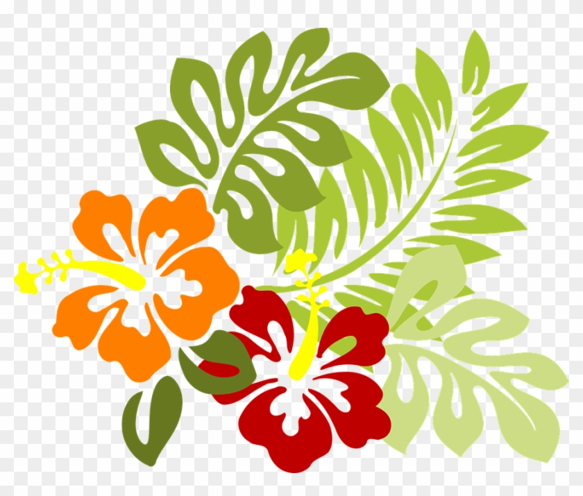 Hawaiian Luau Clipart 13, - Hibiscus Clipart #288189