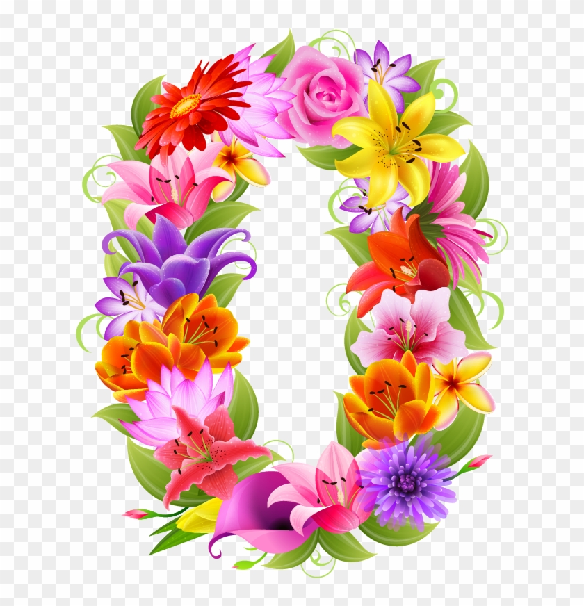 Letras Decorativas, Aniversarios, Papa, Números De - Numeros 1 Con Flores #288216