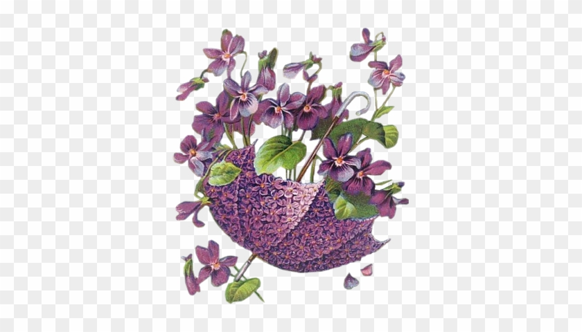 Pinturas Decorativas - Violeta Flower Vintage #288220