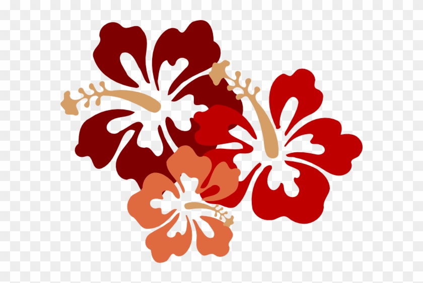 Hibiscus Big Red Clip Art At Clker - Clip Art Hawaiian Flower #288235