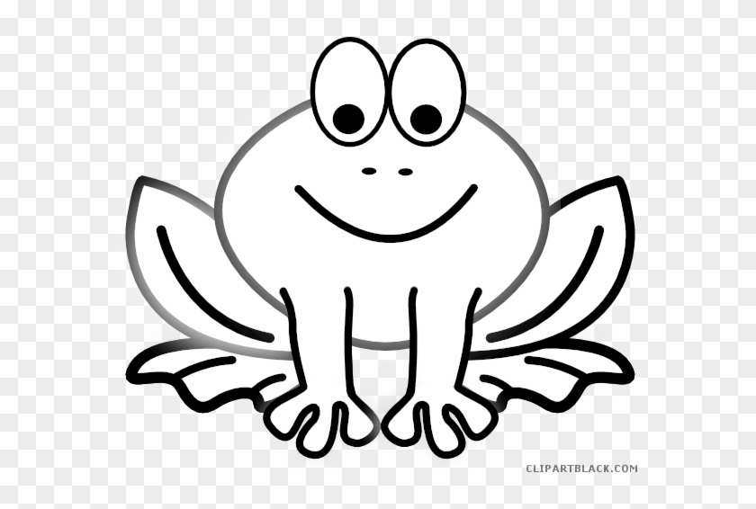 Black And White Frog Animal Free Black White Clipart - Coloring Animals #288265