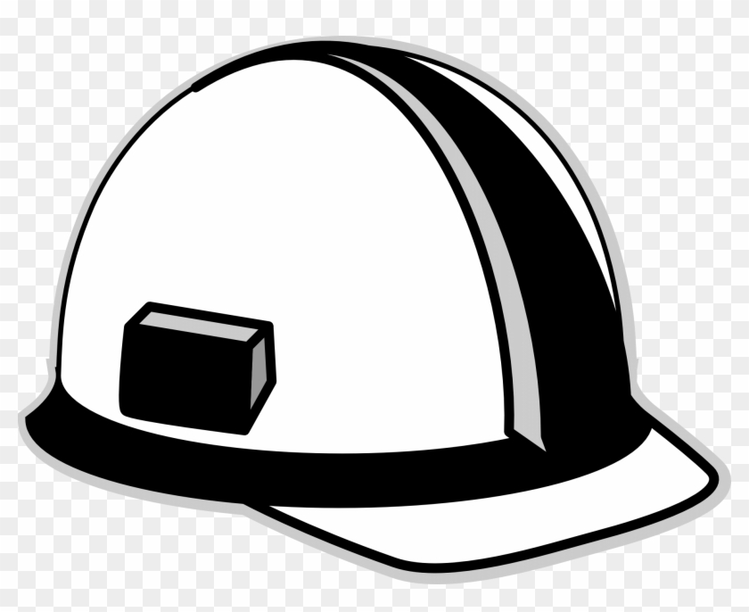 Hard Hat Black White Line Art Scalable Vector Graphics - Hard Hat Black White Line Art Scalable Vector Graphics #288340