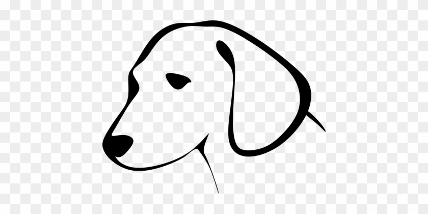 Animal Canine Dog Encouraging Pet Silhouet - Dog Line Art Face #288358