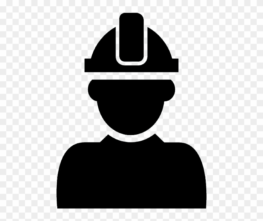 Constructor With Hard Hat Protection On His Head - Man With Hard Hat Icon #288398