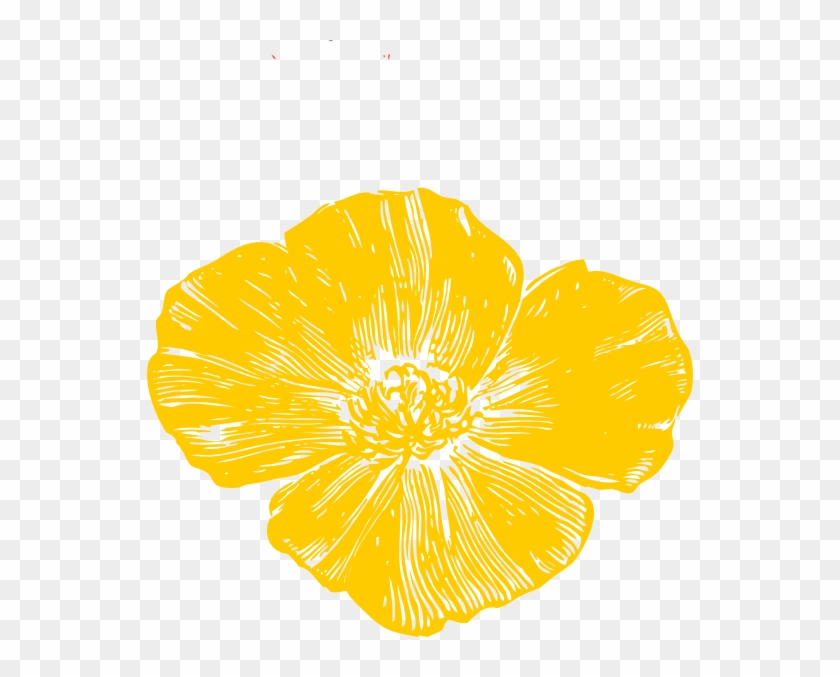 Yellow Poppy2 Clip Art At Clker - Yellow Poppy Png #288440
