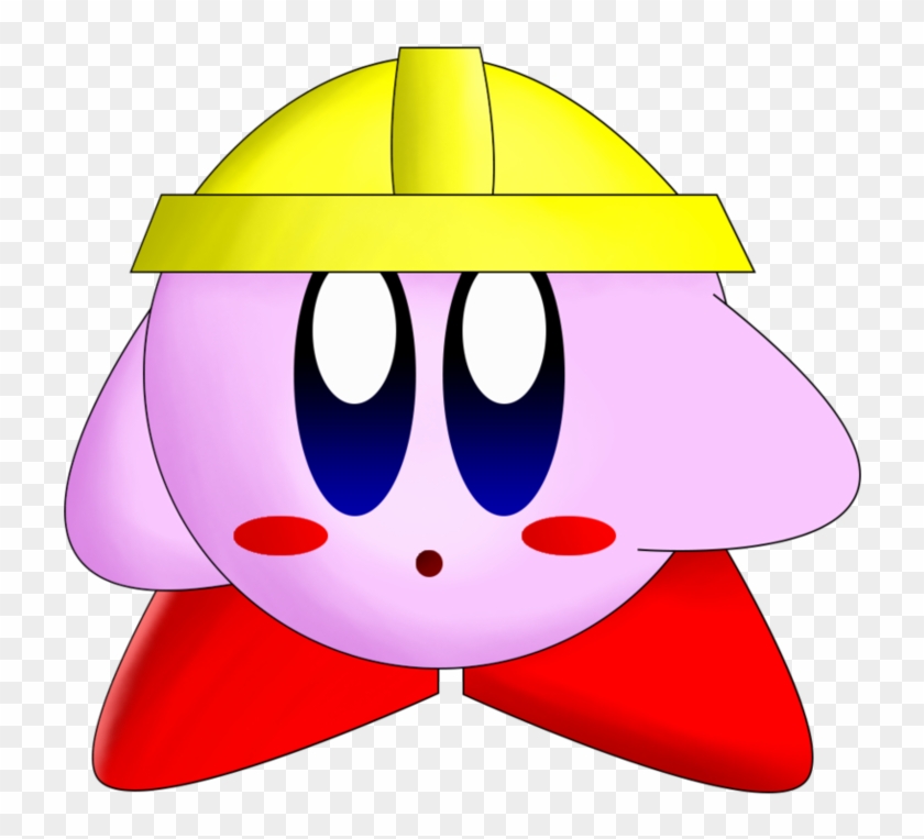Kirby Wearing A Hard Hat By Pupsdraws - Hard Hat Kirby #288452